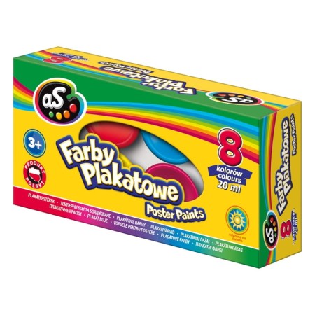 Farby plakatowe AS - 8 kolorów - 20 ml