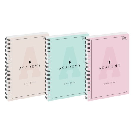 Kołozeszyt w kratkę INTERDRUK Academy A4 100 kartek 90g/m² - PASTELOWY