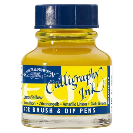 Tusz do kaligrafii WINSOR & NEWTON Calligraphy Ink 30 ml - LEMON YELLOW