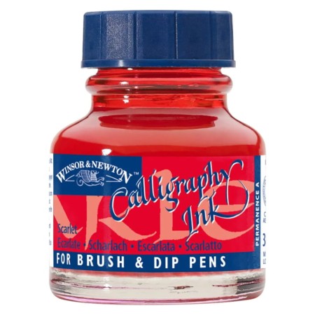 Tusz do kaligrafii WINSOR & NEWTON Calligraphy Ink 30 ml - SCARLET