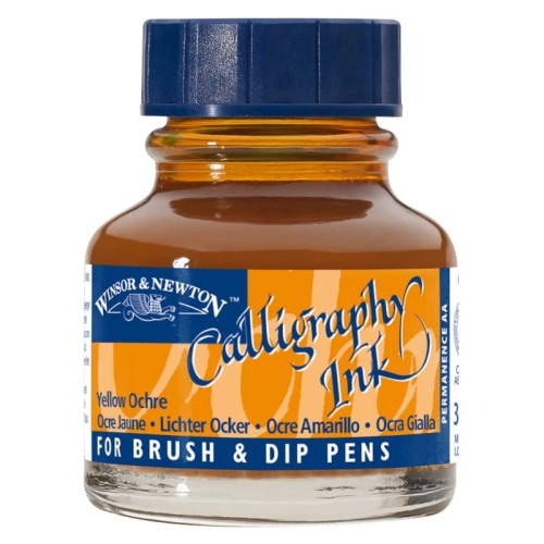 Przejdź do produktu Tusz do kaligrafii WINSOR & NEWTON - yellow ochre