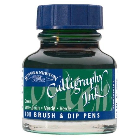 Tusz do kaligrafii WINSOR & NEWTON Calligraphy Ink 30 ml - GREEN