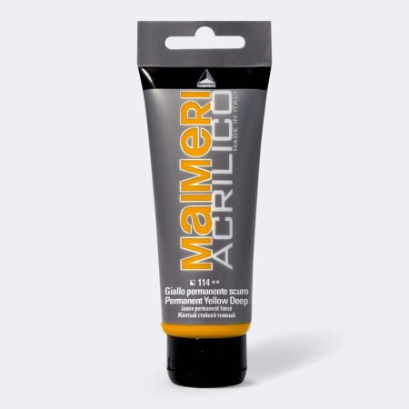 Farba akrylowa MAIMERI Acrilico 200 ml (114 - Permanent Yellow Deep)
