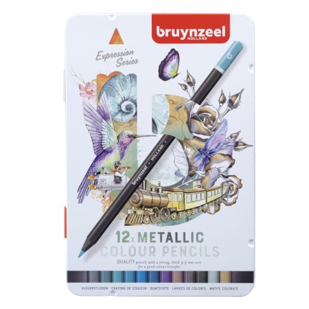 Kredki metaliczne BRUYNZEEL Expression - 12 kolorów