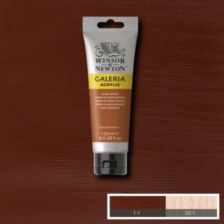 Farba akrylowa WINSOR & NEWTON Galeria 120 ml (074 - Burnt Sienna)