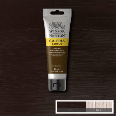 Farba akrylowa WINSOR & NEWTON Galeria 120 ml (076 - Burnt Umber)