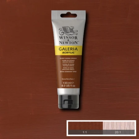 Farba akrylowa WINSOR & NEWTON Galeria 120 ml (077 - Burnt Sienna Opaque)