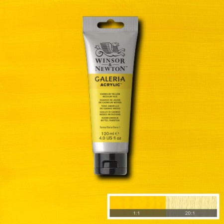 Farba akrylowa WINSOR & NEWTON Galeria 120 ml (120 - Cadmium Yellow Medium Hue)