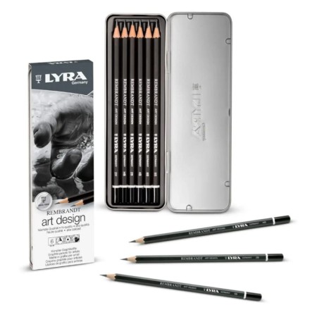 Zestaw ołowków LYRA Rembrandt Art Design 2H-9B - 6 sztuk