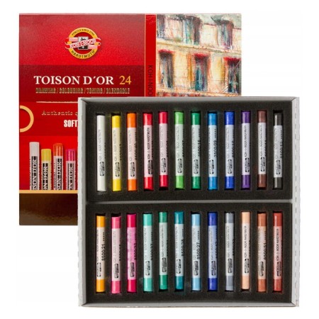 Pastele suche KOH-I-NOOR Toison D'or 8514 - 24 kolory