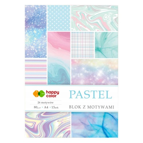Przejdź do produktu Blok z motywami A4 HAPPY COLOR Pastel - 80 g/m² - 15 ark.