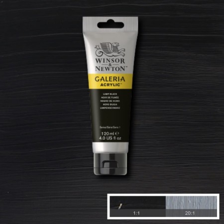 Farba akrylowa WINSOR & NEWTON Galeria 120 ml (337 - Lamp Black)
