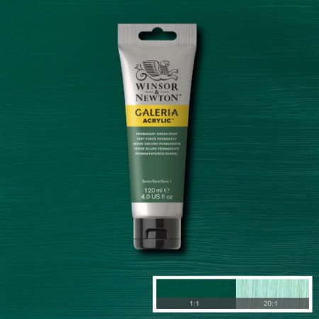 Farba akrylowa WINSOR & NEWTON Galeria 120 ml (482 - Permanent Green Deep)