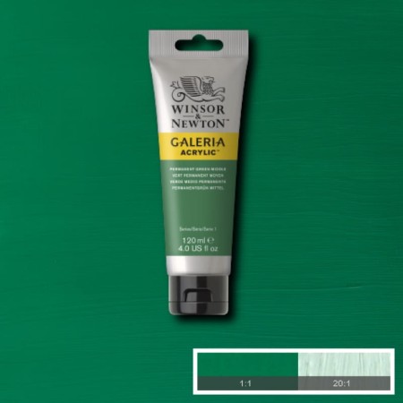 Farba akrylowa WINSOR & NEWTON Galeria 120 ml (484 - Permanent Green Medium)