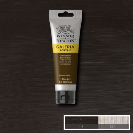 Farba akrylowa WINSOR & NEWTON Galeria 120 ml (676 - Vandyke Brown)