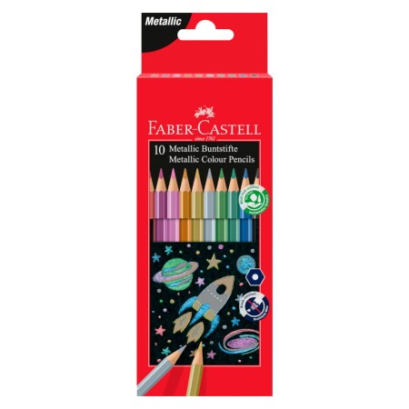 Kredki metaliczne FABER-CASTELL - 10 kolorów