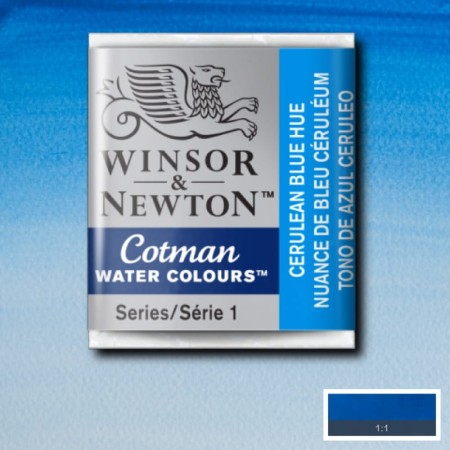 Akwarela w kostce Winsor & Newton Cotman (139 - Cerulean Blue Hue)