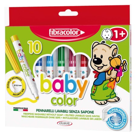 Flamastry FIBRACOLOR Baby Color - 10 kolorów