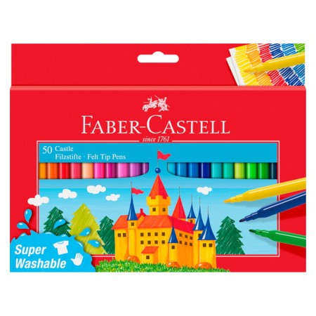 Flamastry FABER-CASTELL Zamek - 50 kolorów