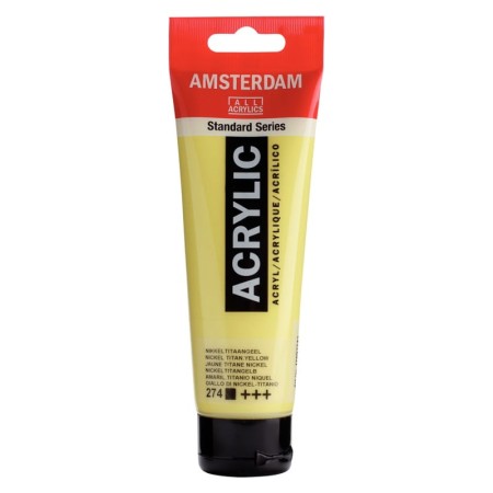 Farba akrylowa AMSTERDAM 120 ml (274 - Nickel Titanium Yellow)