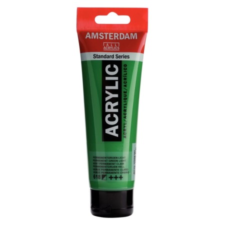 Farba akrylowa AMSTERDAM 120*618 (Permanent Green Light)