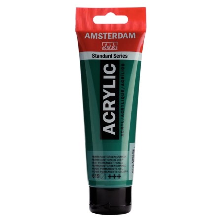 Farba akrylowa AMSTERDAM 120 ml (619 - Permanent Green Deep)