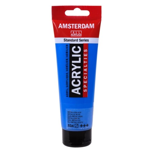 Przejdź do produktu Farba akrylowa AMSTERDAM 120 ml (834 - Metallic Blue)