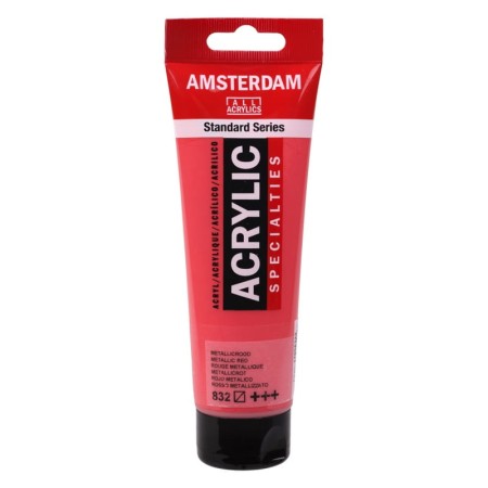 Farba akrylowa AMSTERDAM 120 ml (832 - Metallic Red)