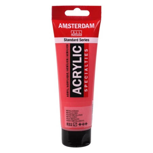 Przejdź do produktu Farba akrylowa AMSTERDAM 120 ml (832 - Metallic Red)