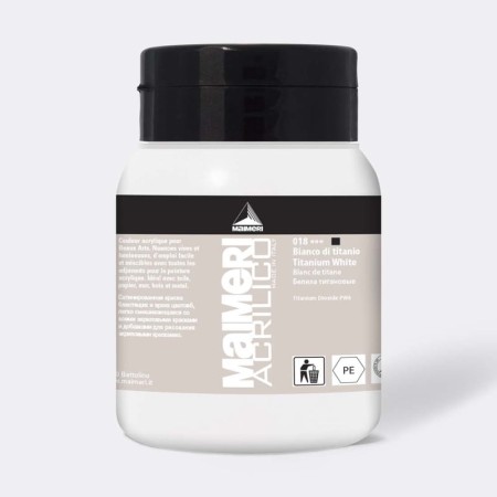Farba akrylowa MAIMERI Acrilico 500 ml (018 - Titanium White)