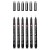 Cienkopisy SAKURA Pigma Micron Black Edition - 6 sztuk + futerał