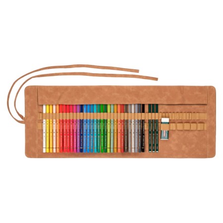 Zestaw kredek Polychromos FABER-CASTELL w zwijanym piórniku - 30 kolorów