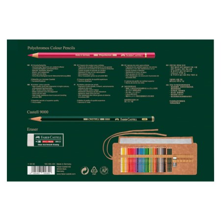 Zestaw kredek Polychromos FABER-CASTELL w zwijanym piórniku - 30 kolorów