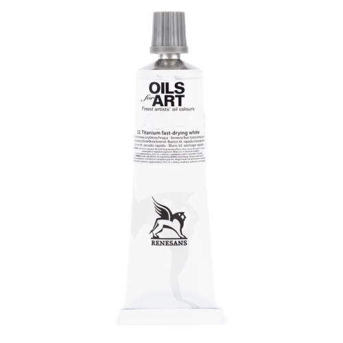 Przejdź do produktu Farba olejna RENESANS 140 ml (52 - biel tytanowa szybkoschnąca)