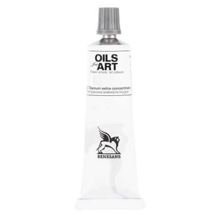 Farba olejna RENESANS 140 ml (53 - biel tytanowa podwójnie kryjąca)