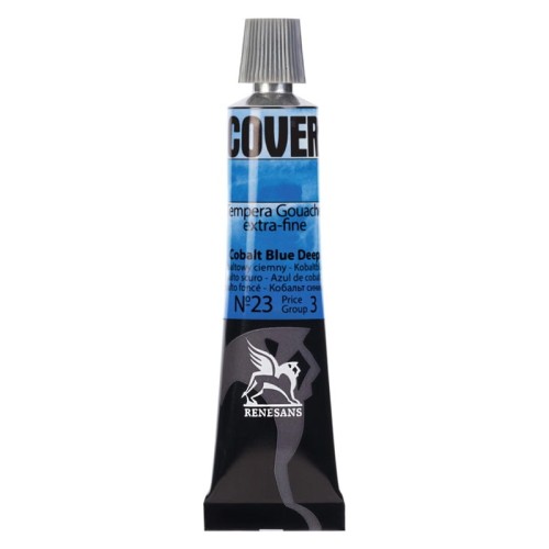 Przejdź do produktu Farba tempera RENESANS Cover 20 ml (23 - błękit kobaltowy ciemny)