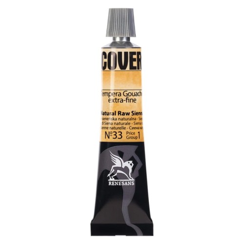 Przejdź do produktu Farba tempera RENESANS Cover 20 ml (33 - ziemia sieneńska naturalna)
