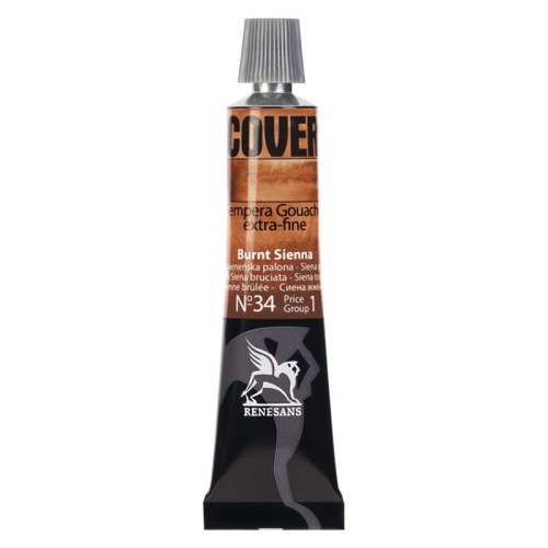 Przejdź do produktu Farba tempera RENESANS Cover 20 ml (34 - ziemia sieneńska palona)