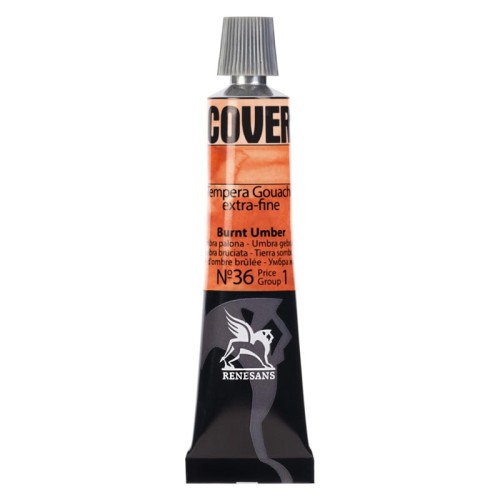 Przejdź do produktu Farba tempera RENESANS Cover 20 ml (36 - umbra palona)