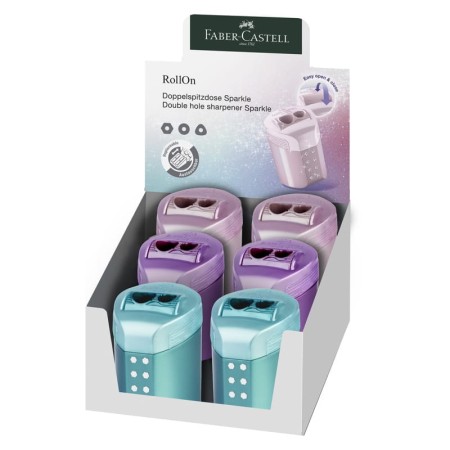 Temperówka podwójna FABER-CASTELL RollOn Sparkle