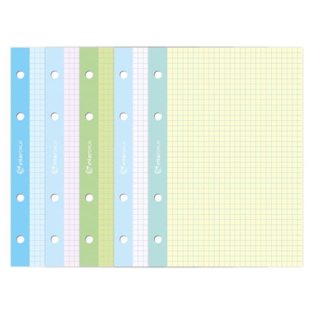 Kolorowy wkład do segregatora w kratkę A4 INTERDRUK - 50 kartek
