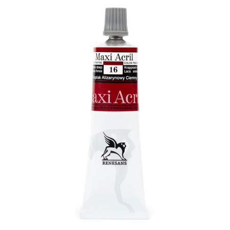 Farba akrylowa RENESANS Maxi Acril 60 ml (16 - kraplak alizarynowy ciemny)