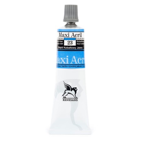 Farba akrylowa RENESANS Maxi Acril 60 ml (23 - błękit kobaltowy jasny)