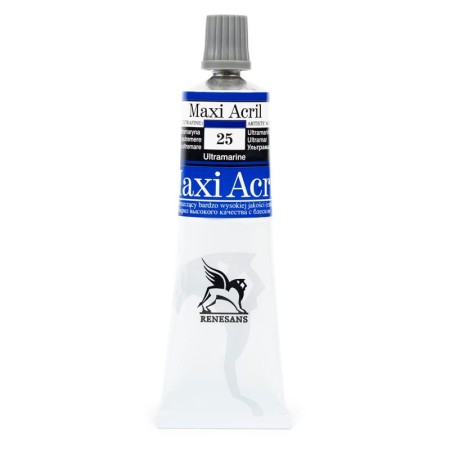 Farba akrylowa RENESANS Maxi Acril 60 ml (25 - ultramaryna błękitna)