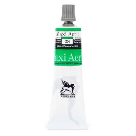 Farba akrylowa RENESANS Maxi Acril 60 ml (28 - zieleń trwała)
