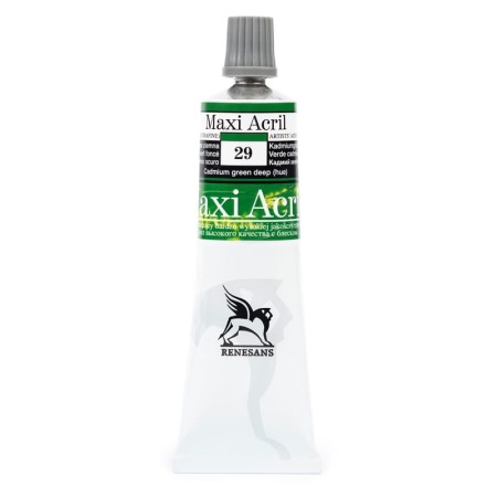 Farba akrylowa RENESANS Maxi Acril 60 ml (29 - zieleń kadmowa ciemna)