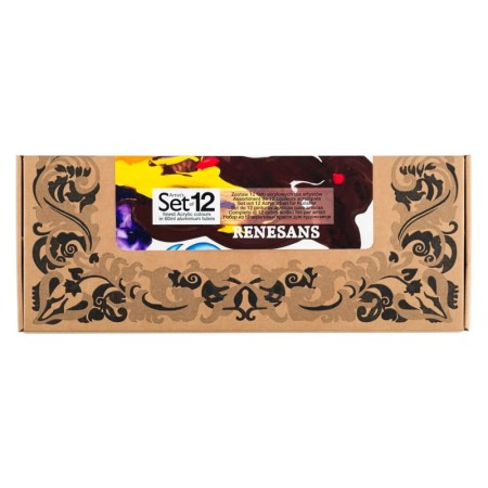 Farby akrylowe RENESANS Maxi Acril 60 ml - 12 sztuk