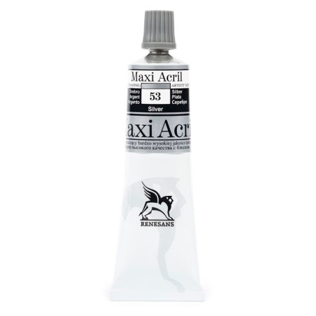 Farba akrylowa RENESANS Maxi Acril 60 ml (53 - srebro)