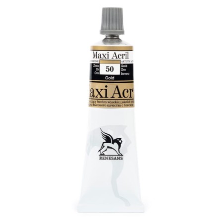 Farba akrylowa RENESANS Maxi Acril 60 ml (50 - złoto)