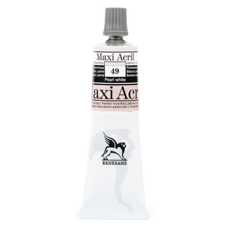 Farba akrylowa RENESANS Maxi Acril 60 ml (49 - biel perłowa)